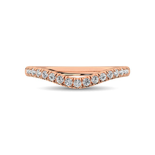 14K Rose Gold 1/3 Ct.Tw. Diamond Curve Band