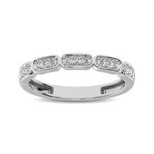 Cargar imagen en el visor de la galería, 14K White Gold 1/5 Ct.Tw. Diamond Stackable Band