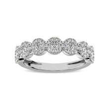 Cargar imagen en el visor de la galería, 14K White Gold 5/8 Ct.Tw. Diamond Round Frame Stackable Band