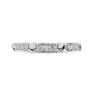 14K White Gold 1/10 Ct.Tw. Diamond Stackable Band