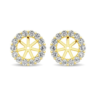 14K Yellow Gold Diamond 1/4 Ct.Tw. Earrings Jacket