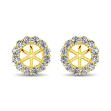 14K Yellow Gold Diamond 1/3 Ct.Tw. Earrings Jacket