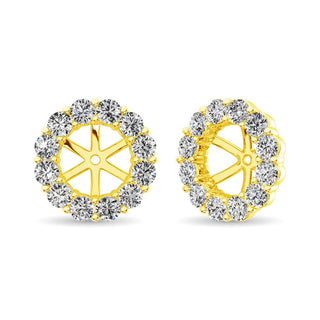 14K Yellow Gold Diamond 2/5 Ct.Tw. Earrings Jacket
