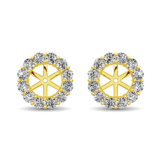 14K Yellow Gold Diamond 2/5 Ct.Tw. Earrings Jacket