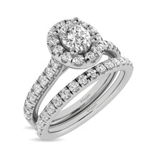 Cargar imagen en el visor de la galería, 14KT White Gold 1Ct.Tw. Diamond keyani Bridal Ring