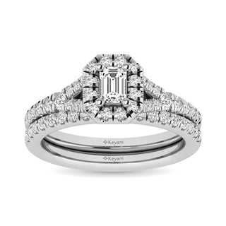 14KT White Gold 1Ct.Tw. Diamond keyani Bridal Ring