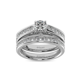 Diamond 1 1/2 Ct.Tw. Bridal Ring in 14K White Gold