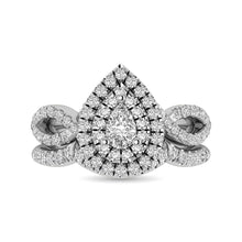 Cargar imagen en el visor de la galería, 14KT White Gold 1Ct.Tw. Diamond keyani Bridal Ring