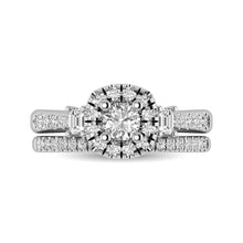 Cargar imagen en el visor de la galería, 14KT White Gold 1Ct.Tw. Diamond keyani Bridal Ring