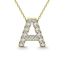 Load image into Gallery viewer, Diamond 1/8 Ct.Tw. Letter A Pendant in 14K Yellow Gold&quot;
