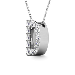 Diamond 1/8 Ct.Tw. Letter D Pendant in 14K White Gold
