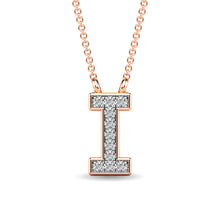 Cargar imagen en el visor de la galería, Diamond 1/20 Ct.Tw. Letter I Pendant in 10K Rose Gold
