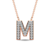 Diamond 1/20 Ct.Tw. Letter M Pendant in 10K Rose Gold