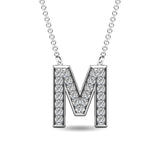 Diamond 1/20 Ct.Tw. Letter M Pendant in 10K White Gold