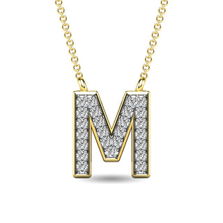 Diamond 1/20 Ct.Tw. Letter M Pendant in 10K Yellow Gold