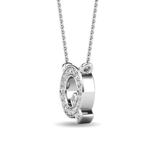 Diamond 1/20 Ct.Tw. Letter Q Pendant in 10K White Gold