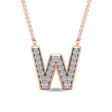 Diamond 1/20 Ct.Tw. Letter W Pendant in 10K Rose Gold