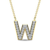 Diamond 1/20 Ct.Tw. Letter W Pendant in 10K Yellow Gold