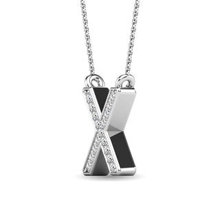 Diamond 1/20 Ct.Tw. Letter X Pendant in 10K White Gold