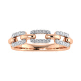 10K Rose Gold 1/4 Ct.Tw. Diamond Fashion Ring