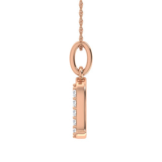 Diamond 1/20 Ct.Tw. Letter A Pendant in 10K Rose Gold