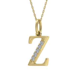 Diamond 1/20 Ct.Tw. Letter Z Pendant in 10K Yellow Gold