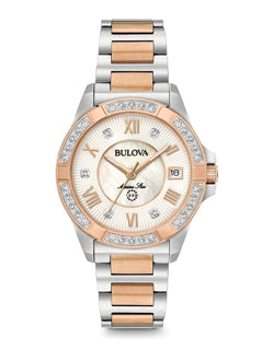 Bulova Ladies Marine Star Rose tone with Diamond dial 98R234