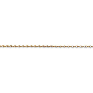 14K 1.15mm Carded Cable Rope Chain