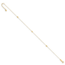 Load image into Gallery viewer, 14K Mirror Beads 9in Plus 1in Ext Anklet