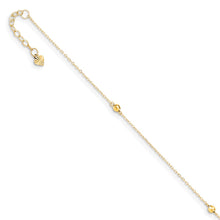 Load image into Gallery viewer, 14K Mirror Beads 9in Plus 1in Ext Anklet