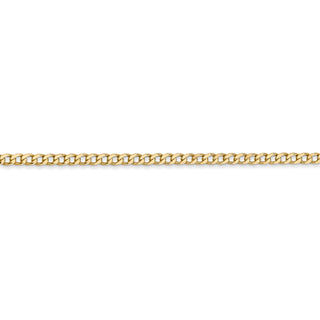 14k 2.5mm Semi-Solid Curb Chain