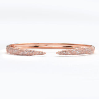 14KR 0.90CTW PAVE DIAMOND CUFF BANGLE