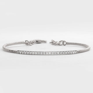 14KW 0.35CTW DIAMOND SINGLE ROW BANGLE