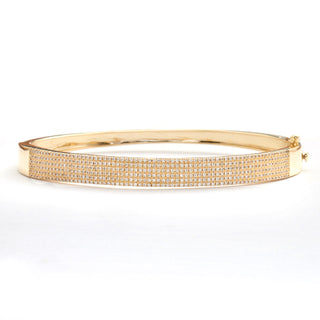 14KY 1.00CTW DIAMOND 7-ROW LADIES BANGLE