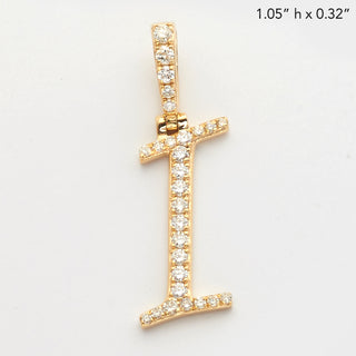 14KY 0.35CTW DIAMOND INITIAL PENDANT