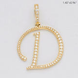 14KY 0.60CTW DIAMOND INITIAL PENDANT