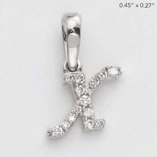 14KW 0.06CTW DIAMOND INITIAL PENDANT