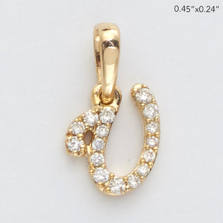 14KY 0.07CTW DIAMOND INITIAL PENDANT