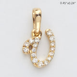 14KY 0.07CTW DIAMOND INITIAL PENDANT