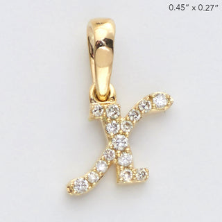 14KY 0.06CTW DIAMOND INITIAL PENDANT