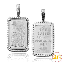 Cargar imagen en el visor de la galería, 14KW 3.00CTW DIAMOND BEZEL - 1 OZ PLATINUM PAMP