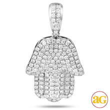 Load image into Gallery viewer, 14KW 3.00CTW DIAMOND HAMZA PENDANT