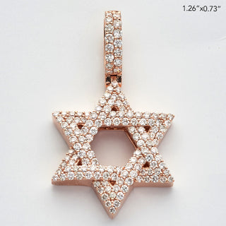 14KR 1.00CTW DIAMOND STAR OF DAVID PENDANT