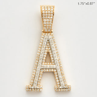 14KY+W 1.50CTW DIAMOND TWO TONE INITIAL PENDANT