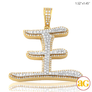 10KY+W 1.60CTW DIAMOND 3-D CHINESE CHARACTER