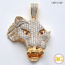Load image into Gallery viewer, 10KY 3.50CTW DIAMOND AFRICA SHAPED LION HEAD