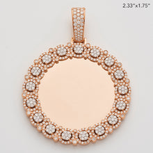 Cargar imagen en el visor de la galería, 10KR 3.10CTW DIAMOND ROUND CLUSTER MEMORY PENDANT