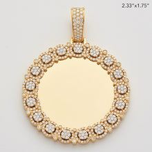 Load image into Gallery viewer, 10KY 3.10CTW DIAMOND ROUND CLUSTER MEMORY PENDANT