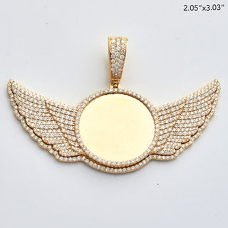 10KY 7.00CTW DIAMOND ROUND MEMORY PENDANT WITH