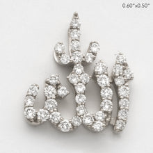 Cargar imagen en el visor de la galería, 14KW 0.50CTW DIAMOND &#39;ALLAH&#39; PENDANT